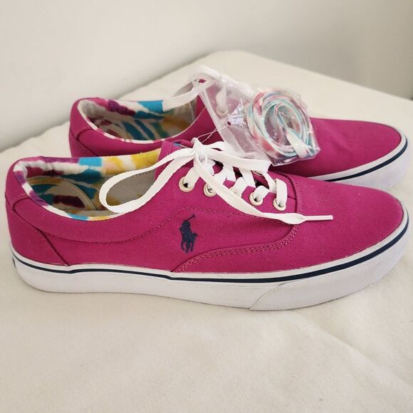 Polo by Ralph Lauren Pink Canvas Sneakers - Picture 1 of 7